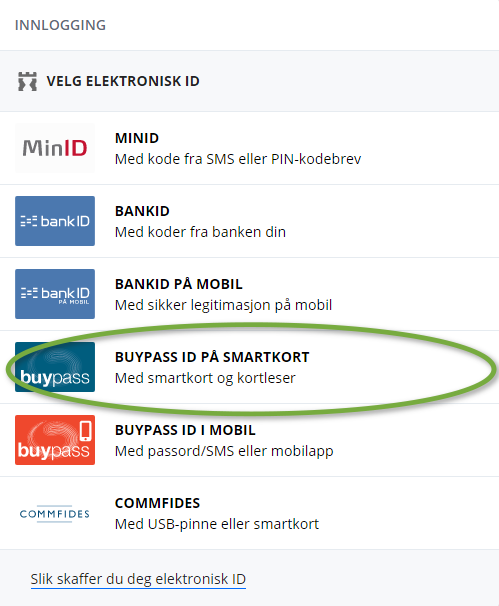 Hvordan Logge Inn Med Buypass ID På Smartkort | Eid.difi.no